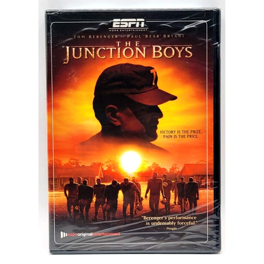 The Junction Boys DVD 2002 Tom Berenger Bear Bryant ESPN Football Factory Sealed